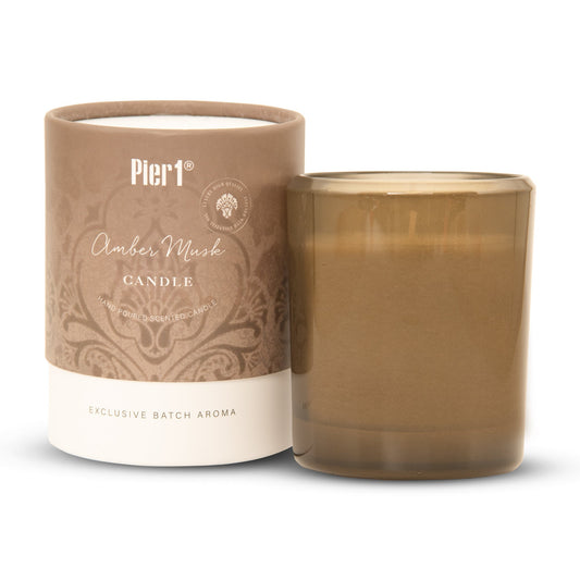 Pier 1 Amber Musk 8oz Boxed Soy Candle - Pier 1