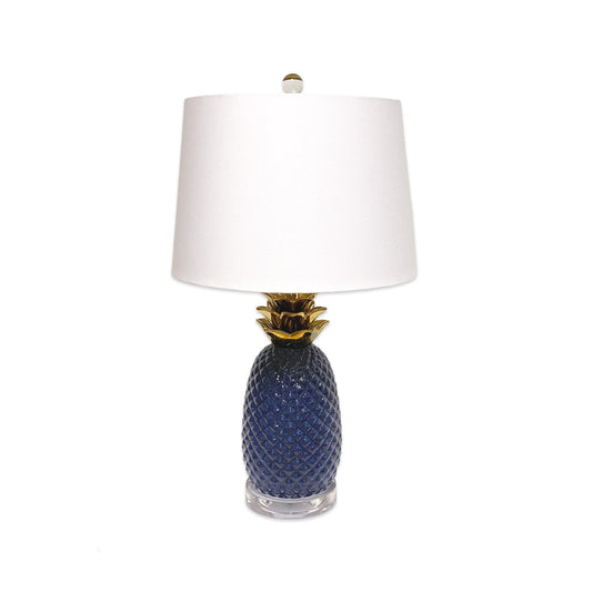 Pier 1 Pineapple Navy And Gold Table Lamp - Pier 1