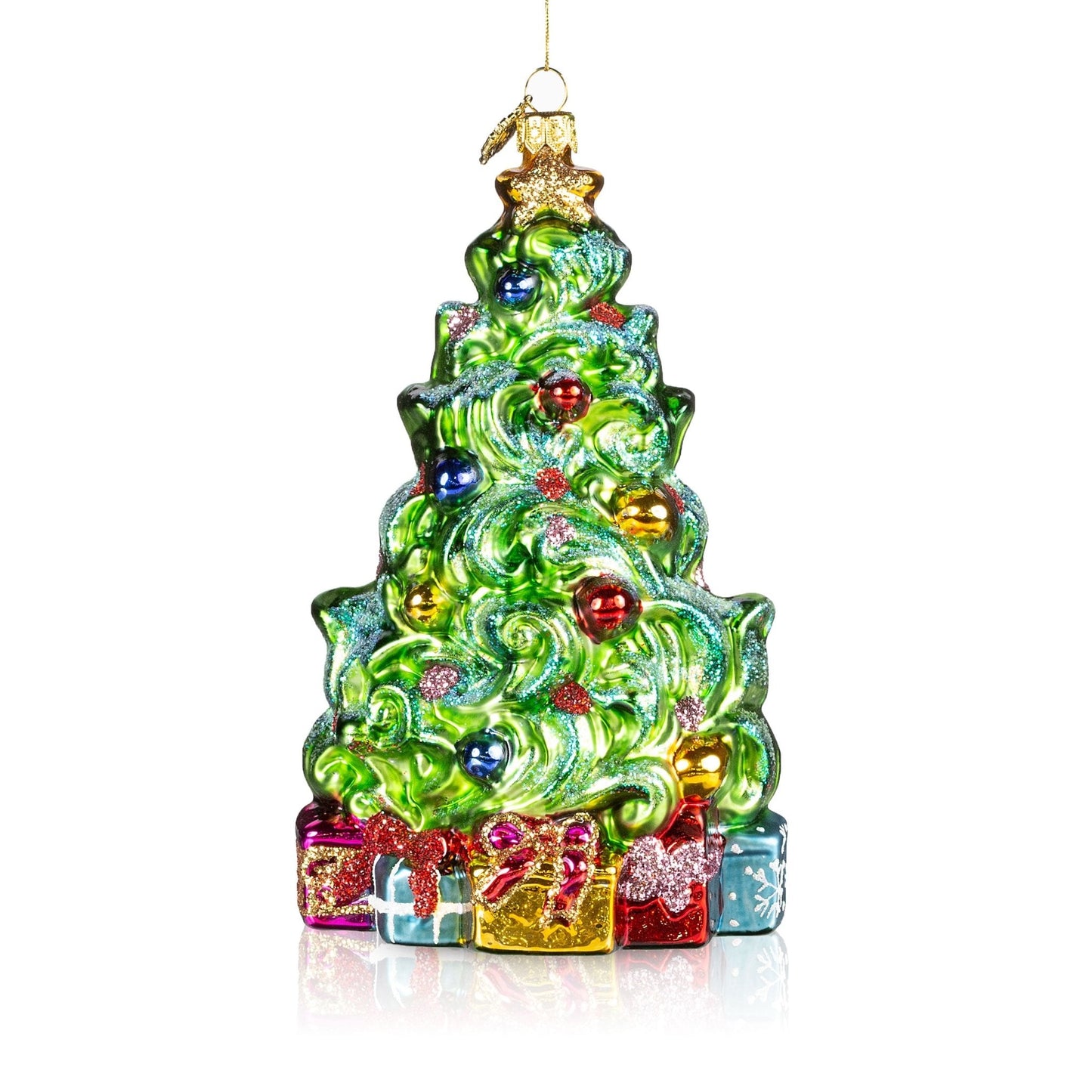 Pier 1 Wonderful Christmas Tree Glass Christmas Ornament - Pier 1